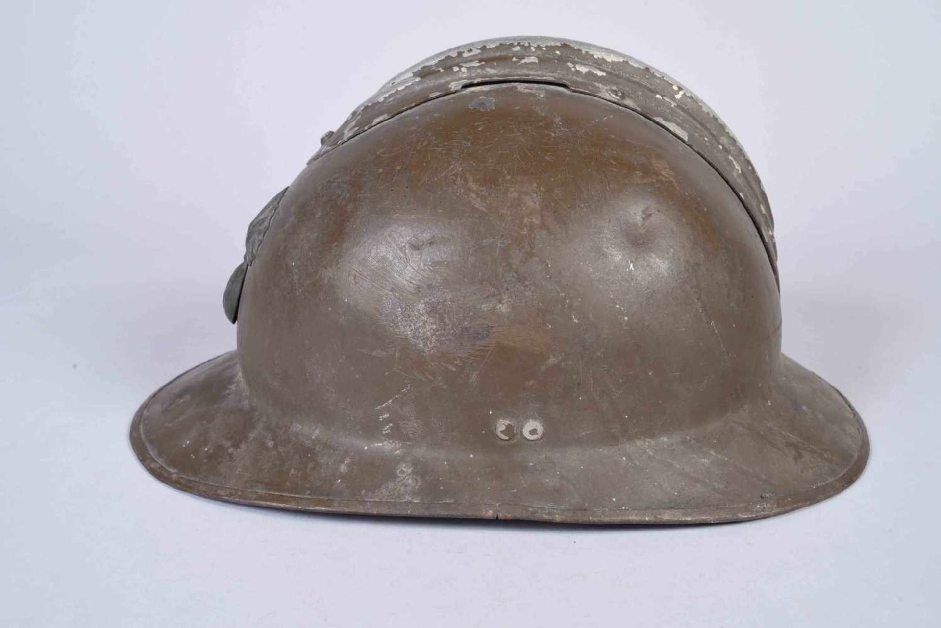 Casque Adrian modèle 26 attribut d’infanterie modèle 15. Fabriquant Japy Coque C. Peinture d’usine - Bild 2 aus 6