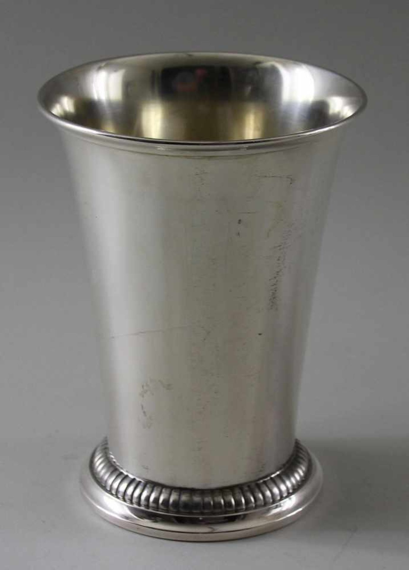 Kratervase, 830er Silber, Schweden, 1954, Gesamtgewicht: 361 gr., Sich weit öffnender Korpus auf