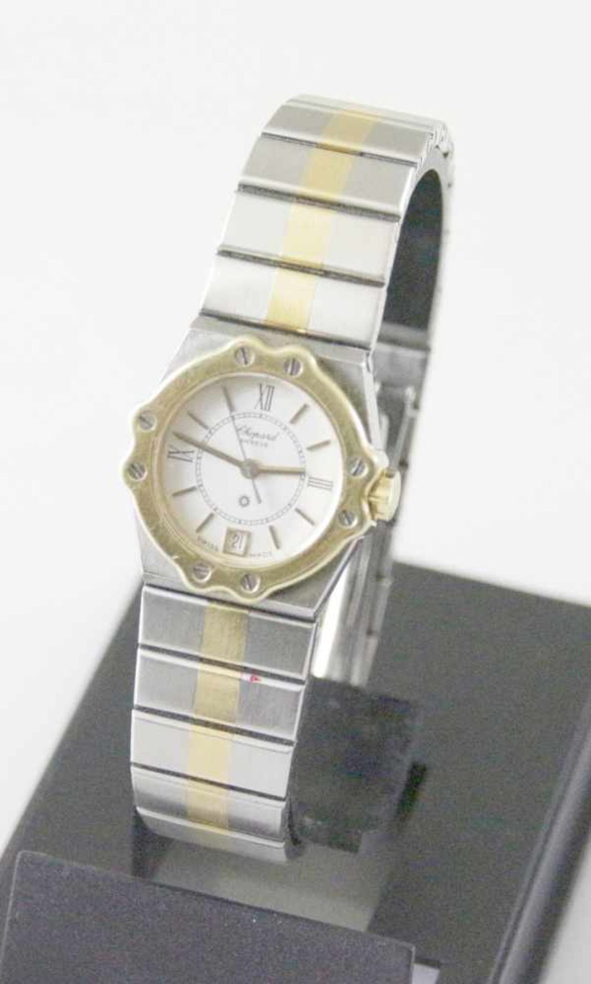 Damen Armbanduhr, Schweizer Uhren- und Schmuckmanufaktur Chopard, Genf, Modell "St. Moritz", Gold/