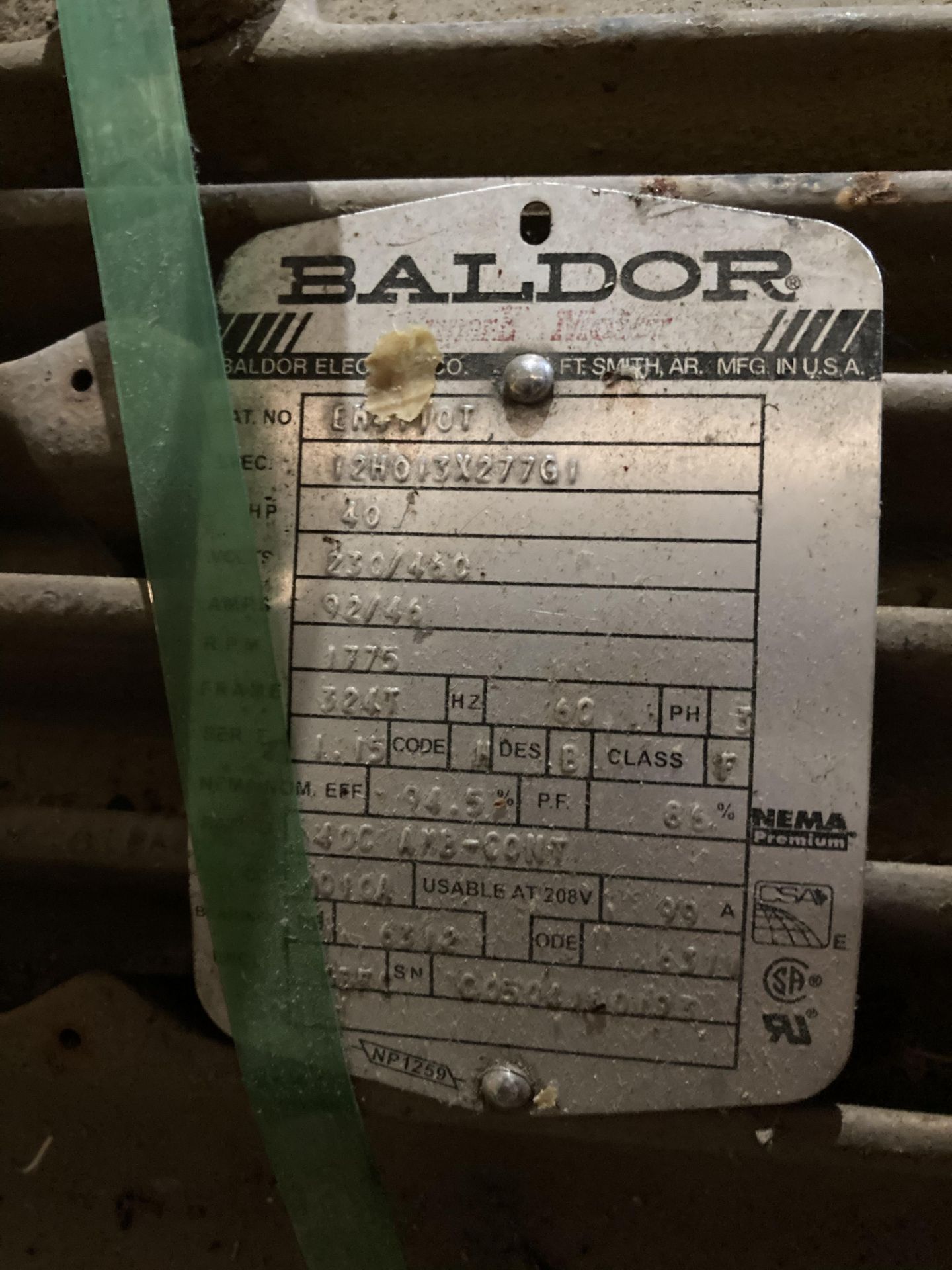 Baldor Electric Motor 40 HP - Image 2 of 2