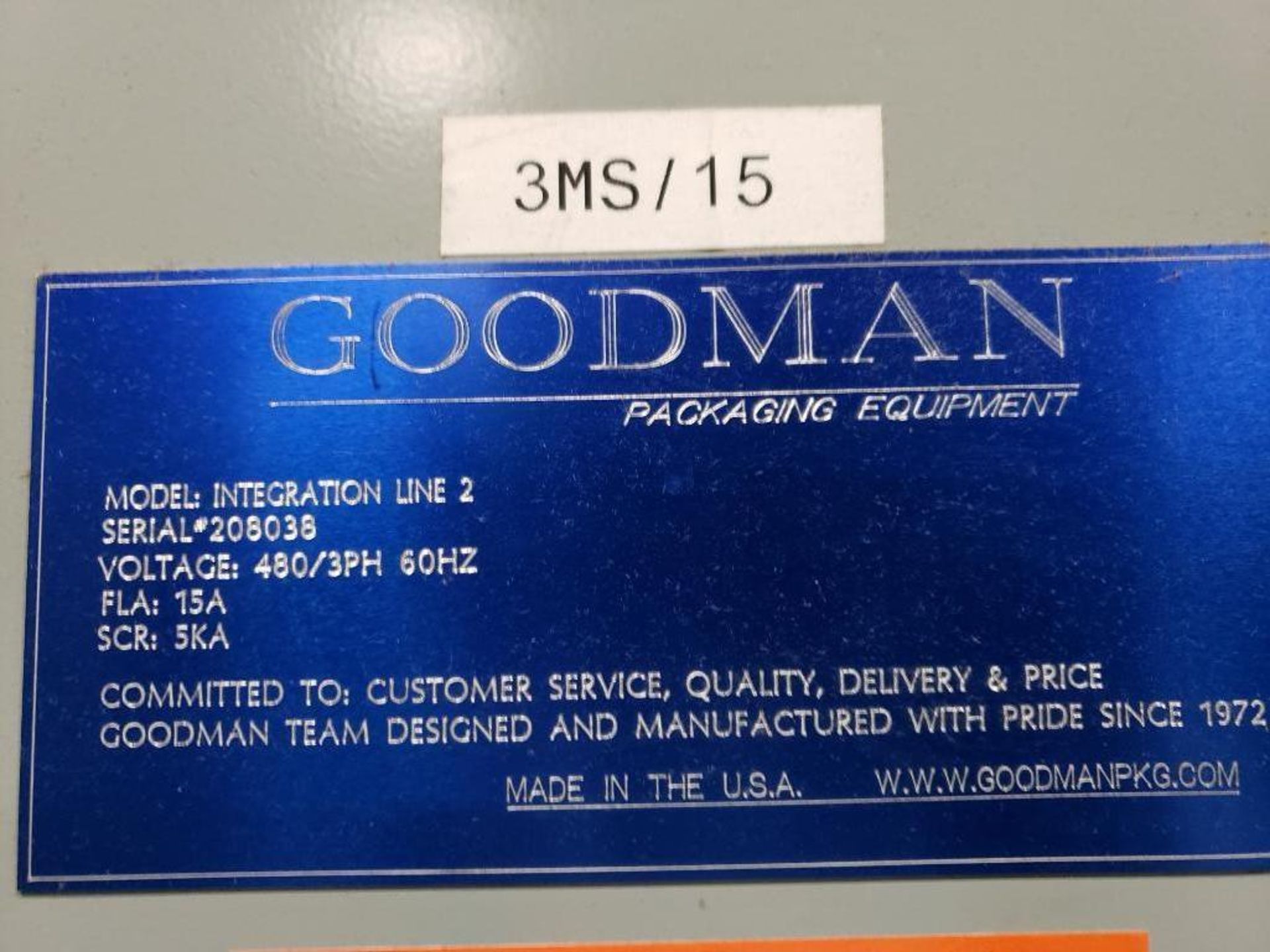 Goodman control panel and contents - controlled (3) pick and place with conveyors - Image 3 of 16