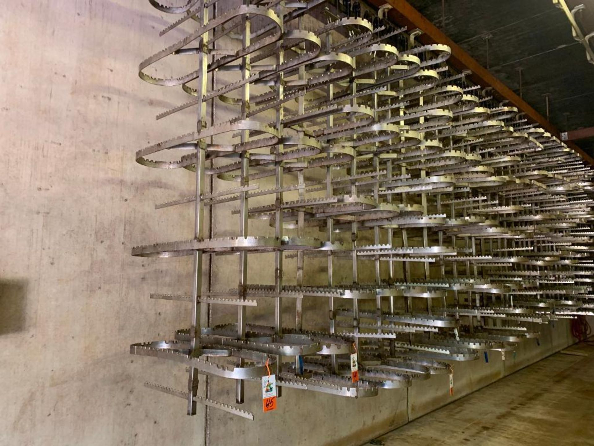 (60) Stainless Steel Rail Trees, Rounded End Main Tiers, (5) Branch Tiers Between