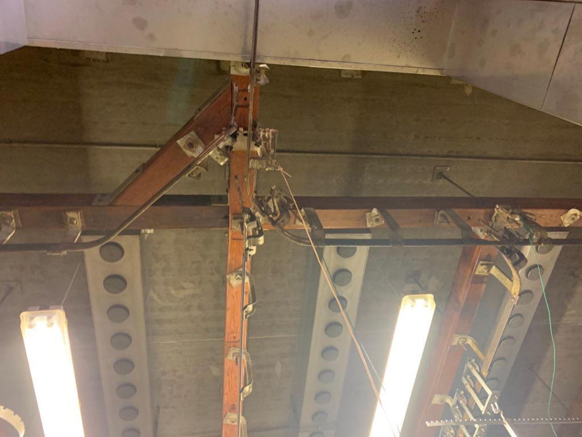 Overhead Rail System (5) 55 ft. Runs of Mild Steel Rail (3) Rail Switches - Image 2 of 4