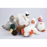 STEIFF 5 Tiere, KFS, Webpelz, 21 - 25 cm, Schana Schwan, Nr. 280146, Eli Erpel, Nr. 075995, Mimmi