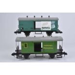 MÄRKLIN MAXI 2 Personenwagen, S1 neu, Blech, 5484, 1x mit Werbeaufdruck 'Vivil', 1x Plattformwg.,