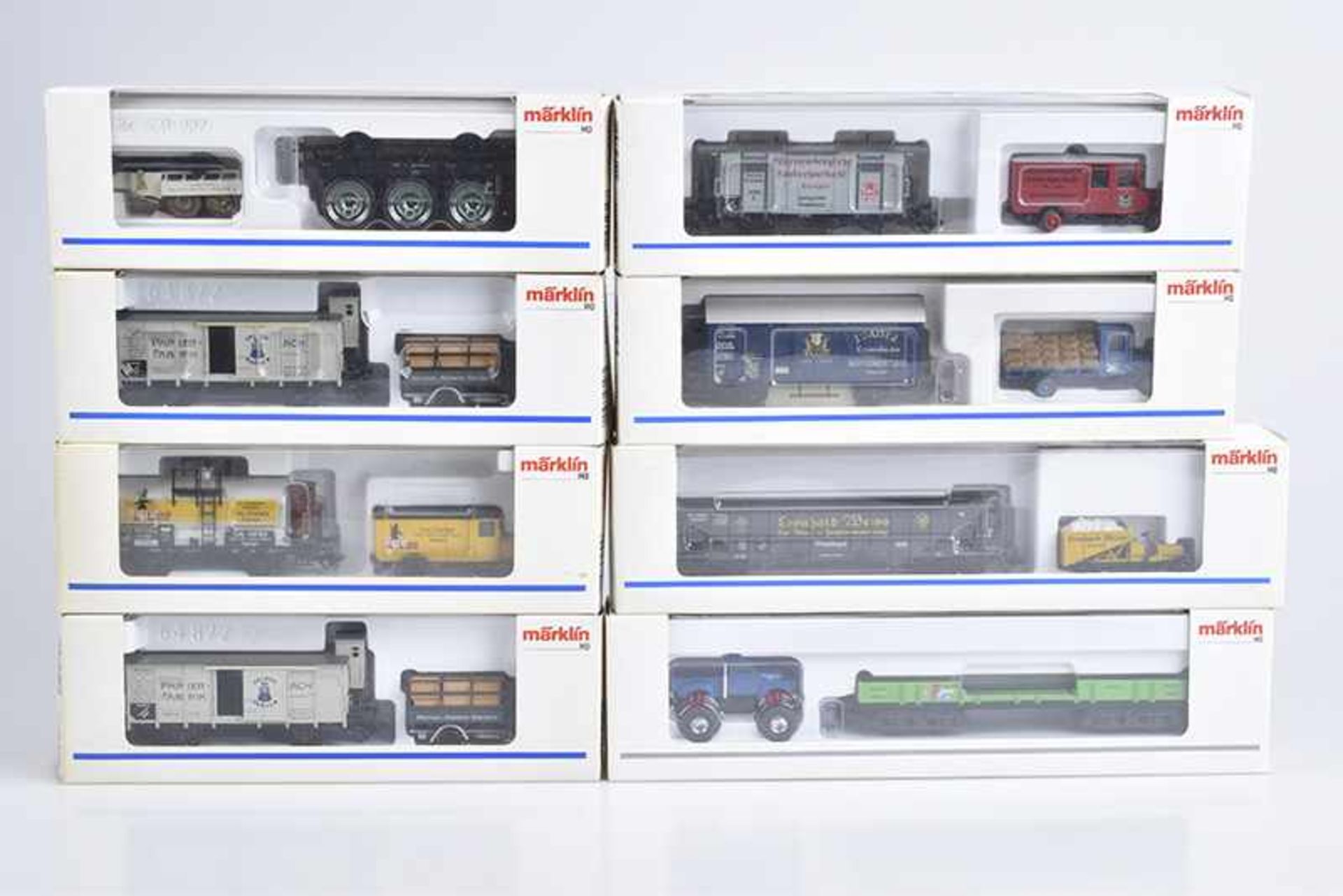 MÄRKLIN 8 Güterwagen, H0, 1995, 2x 1996, 1997, 1998, 1999 u. 2000, Jahreswagen 44731, Z 1, Okt.,