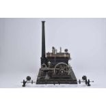 DOLL & CIE große Dampfmaschine, uralt, 38,5 x 32,5 x 48 cm, liegender Messingkessel, KD 7,5 cm,