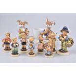 GOEBEL/ HUMMEL 8 Figuren + 2 Hasen aus Serie 'Schenken mit Freude - Hummel Giftware', Porzellan,