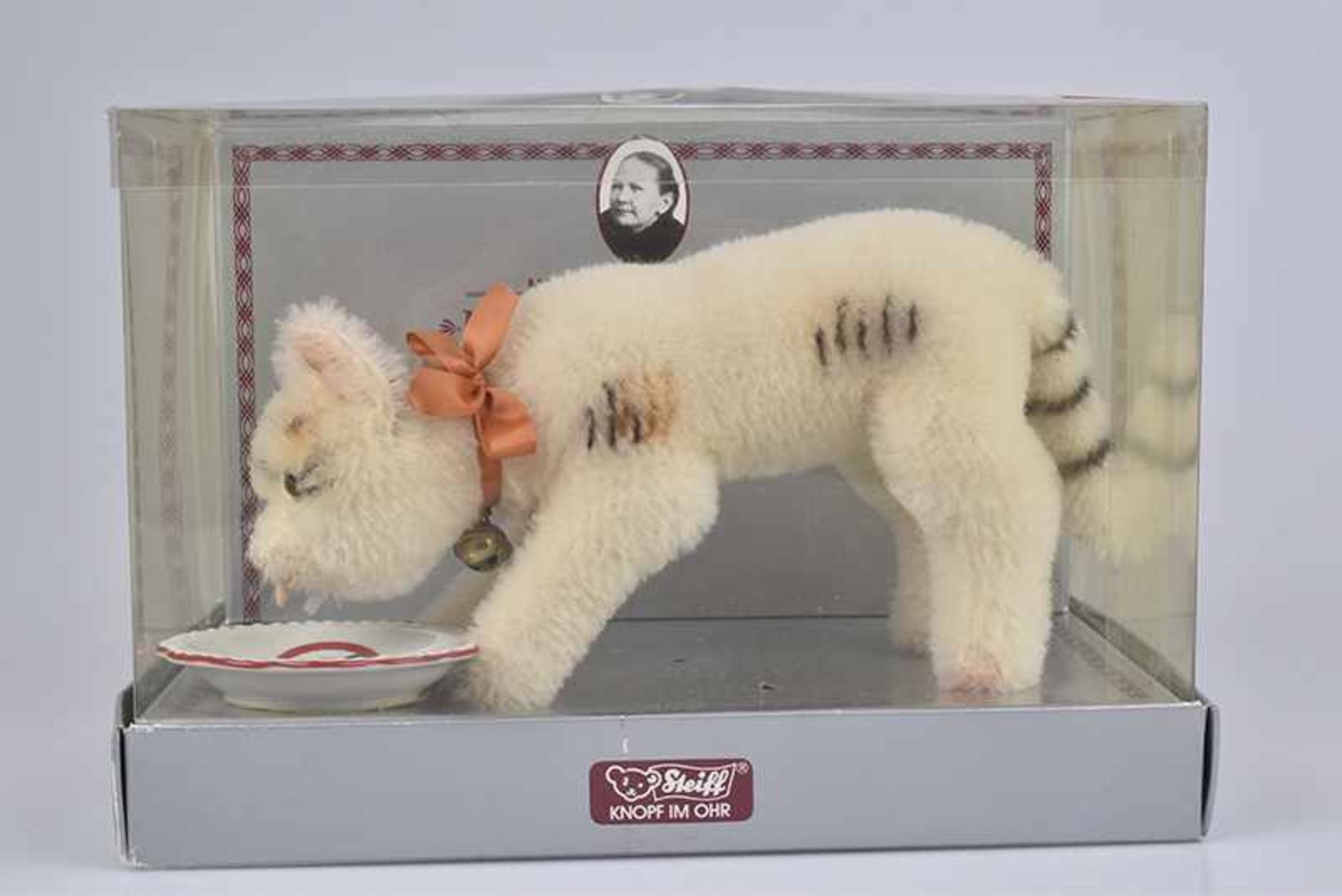 STEIFF "Trinkkatze 1933" Replica, Museum-Collection, 1990, limitierte Auflage 1964/ 4000, KS, Nr.