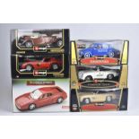 BURAGO 6 Modellautos, Metall, Kunststoffteile, M 1:18, Ferrari 250 GTO (1962), Volkswagen Käfer-