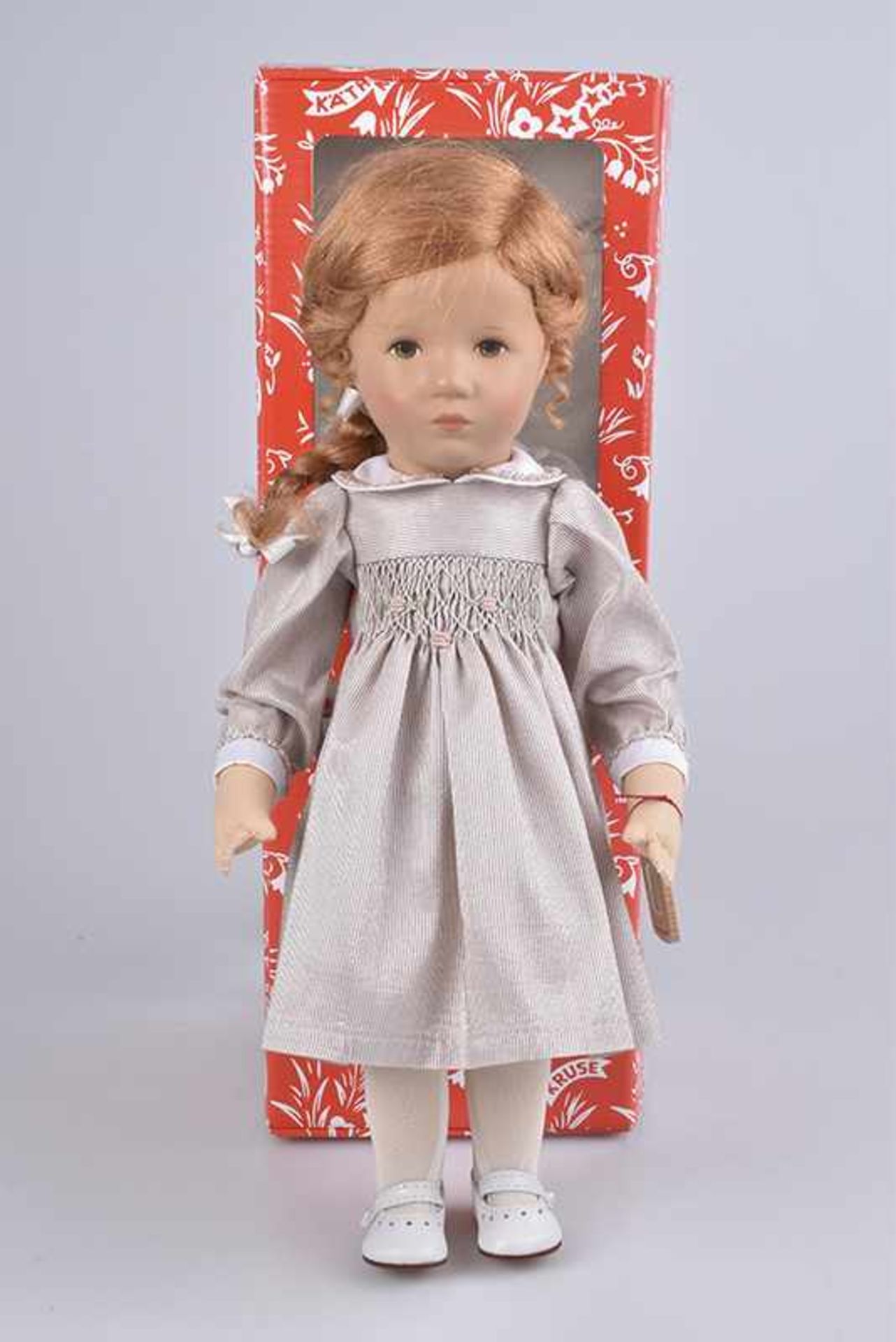 KÄTHE KRUSE Puppe "Theresa",Typ 35 H, mit Zertifikat und Etikett, Kunststoffkopf, Stoffkörper mit