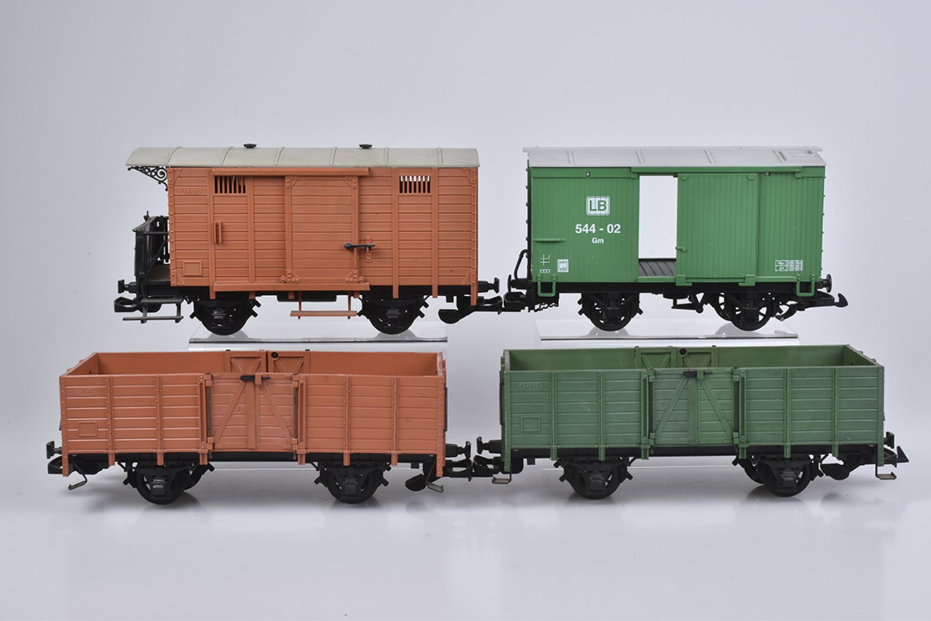 LGB 4 Güterwagen, Spur G/ llm94160 Schiebewandwagen, 544-02, LB, 4030 Gedeckter Wg. der DR, 4020 und