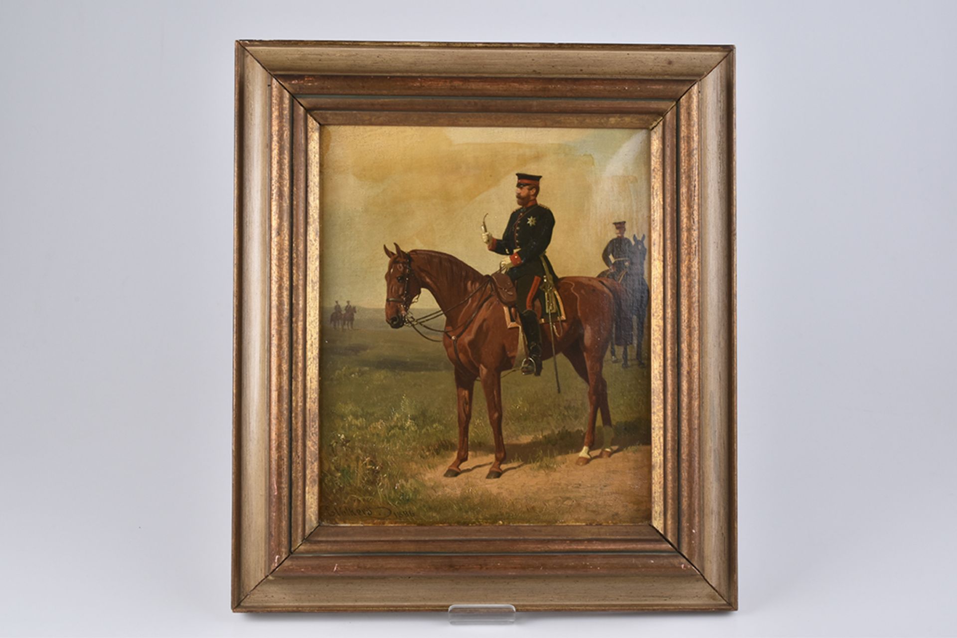 EMIL VOLKERS (1831 Birkenfeld - 1905 Düsseldorf)Friedrich Wilhelm von Preußen zu Pferde, Öl auf