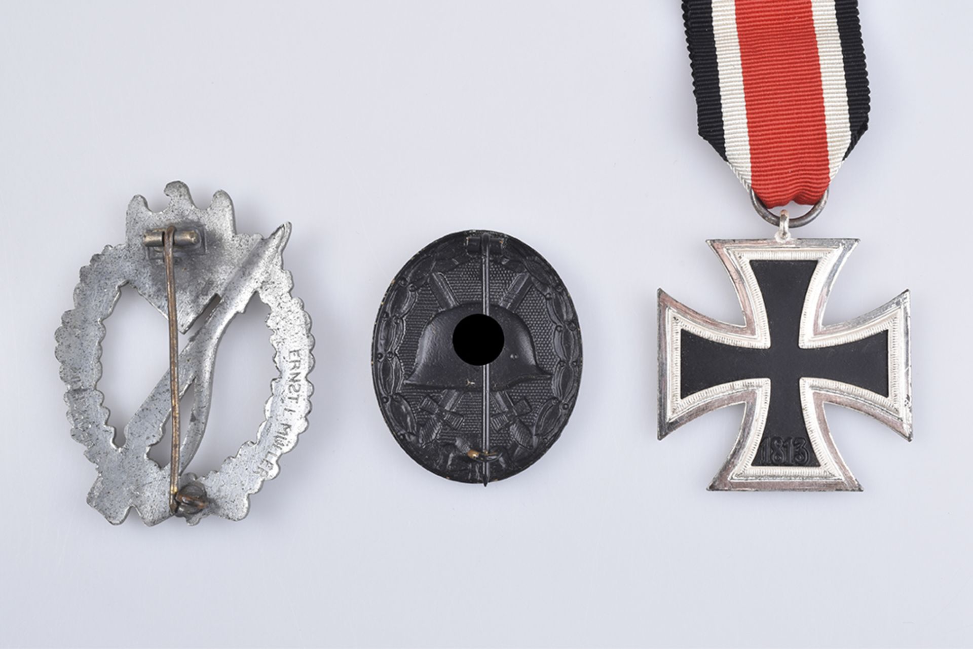 WK II EK II, ISAF, VWA Schwarz und Silber mit dazugehörigen Urkunden - Image 3 of 3