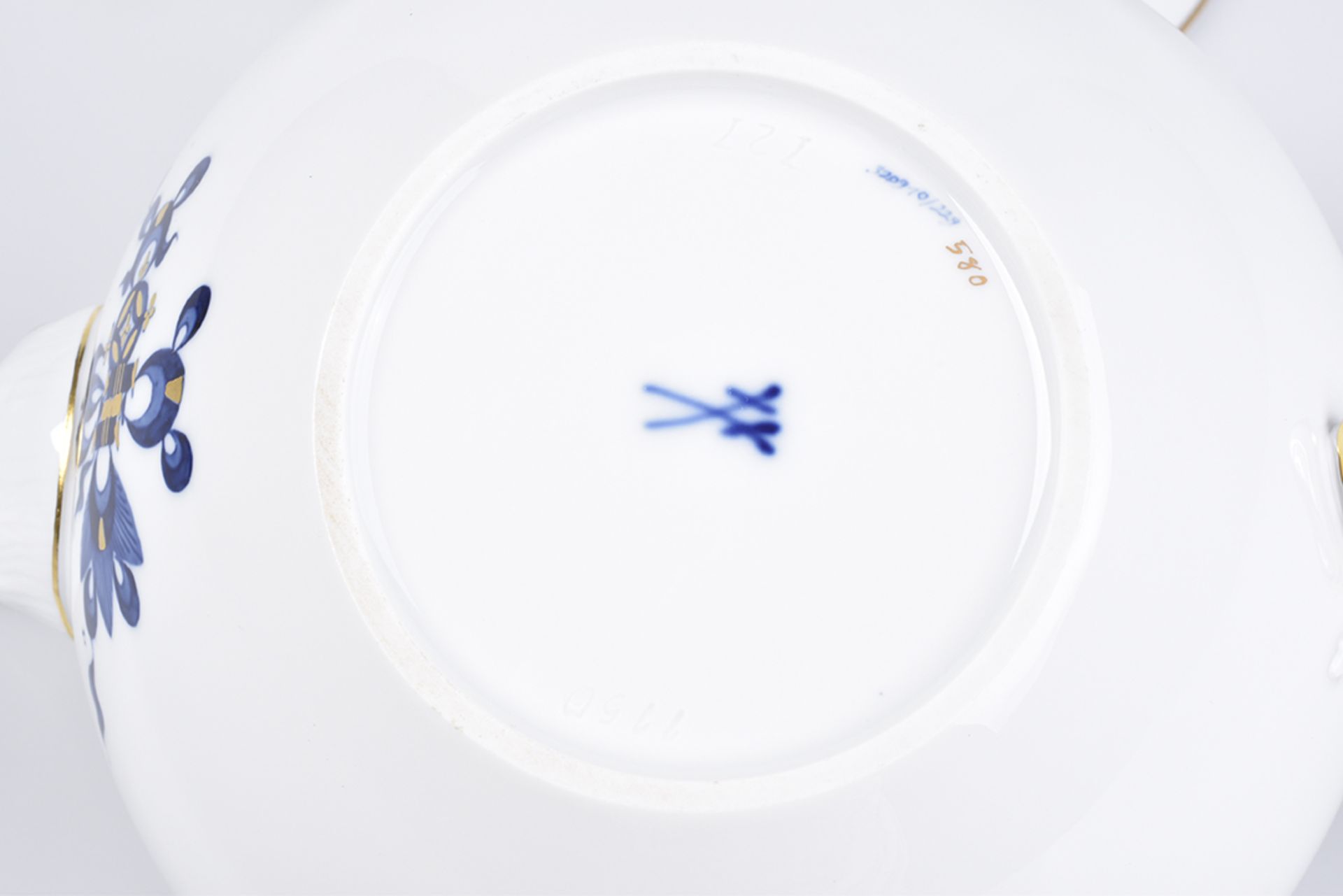 MEISSEN Teekanne mit Stövchen 'Reicher Drache blau' - Bild 2 aus 2