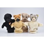 STEIFF 4 Handpuppen Haustiere