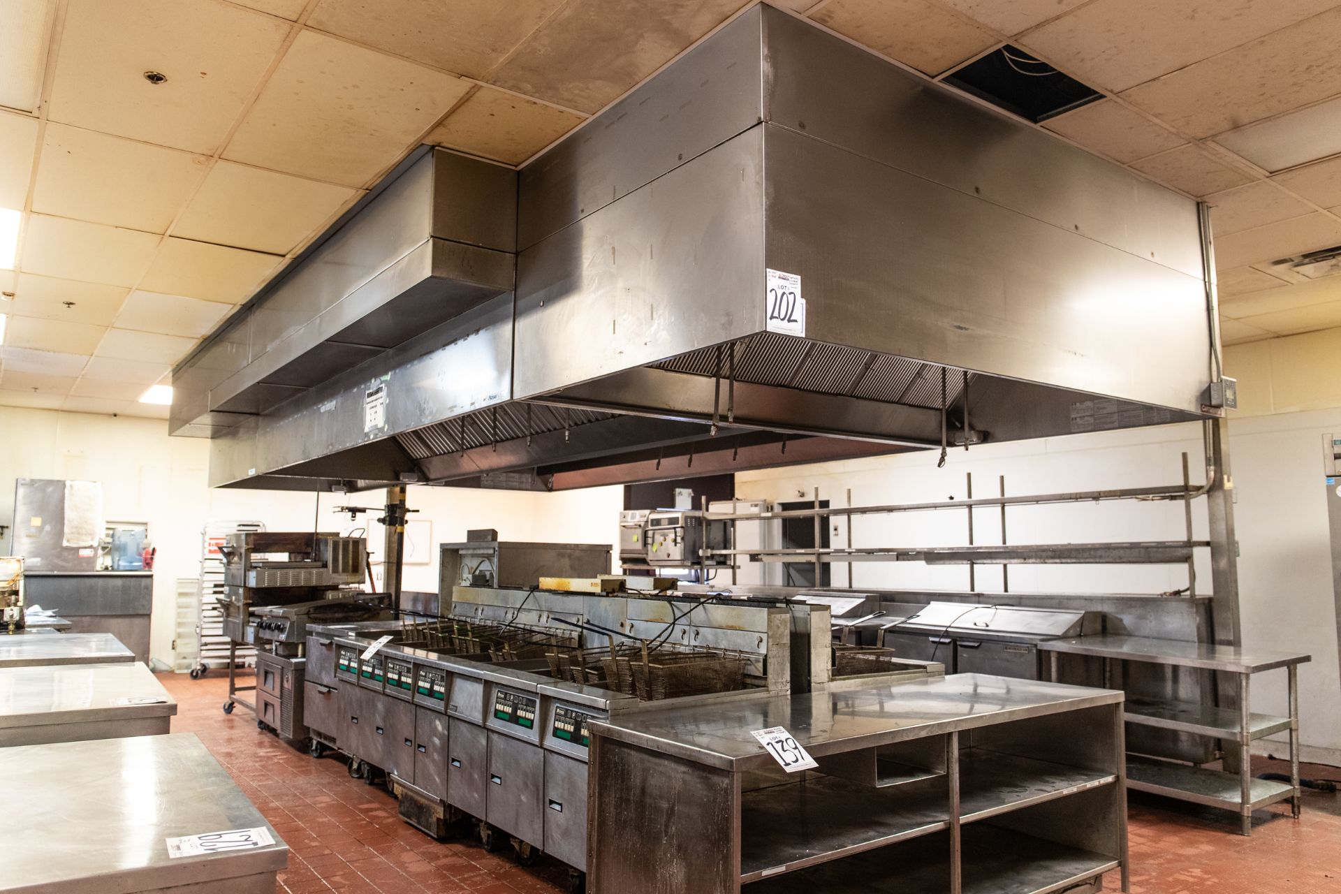 CAPTIVE AIR DOUBLE SIDED EXHAUST HOOD H- L- W- (AT YOUR COST MUST HAVE CERTIFIED CONTRATOR TO REMOVE