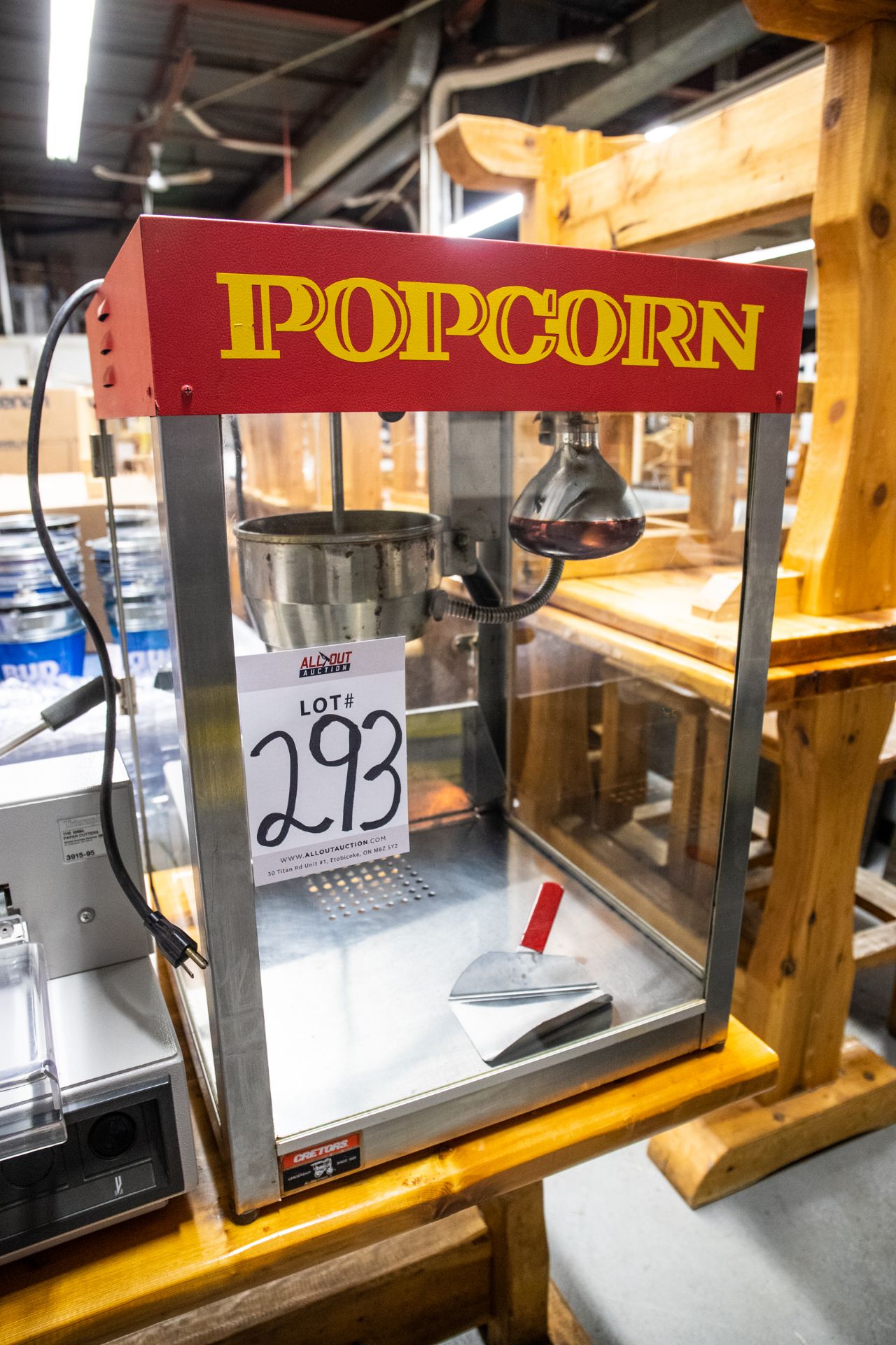 MOVIE STYLE COMMERCIAL POPCORN MAKER - TABLE TOP UNIT