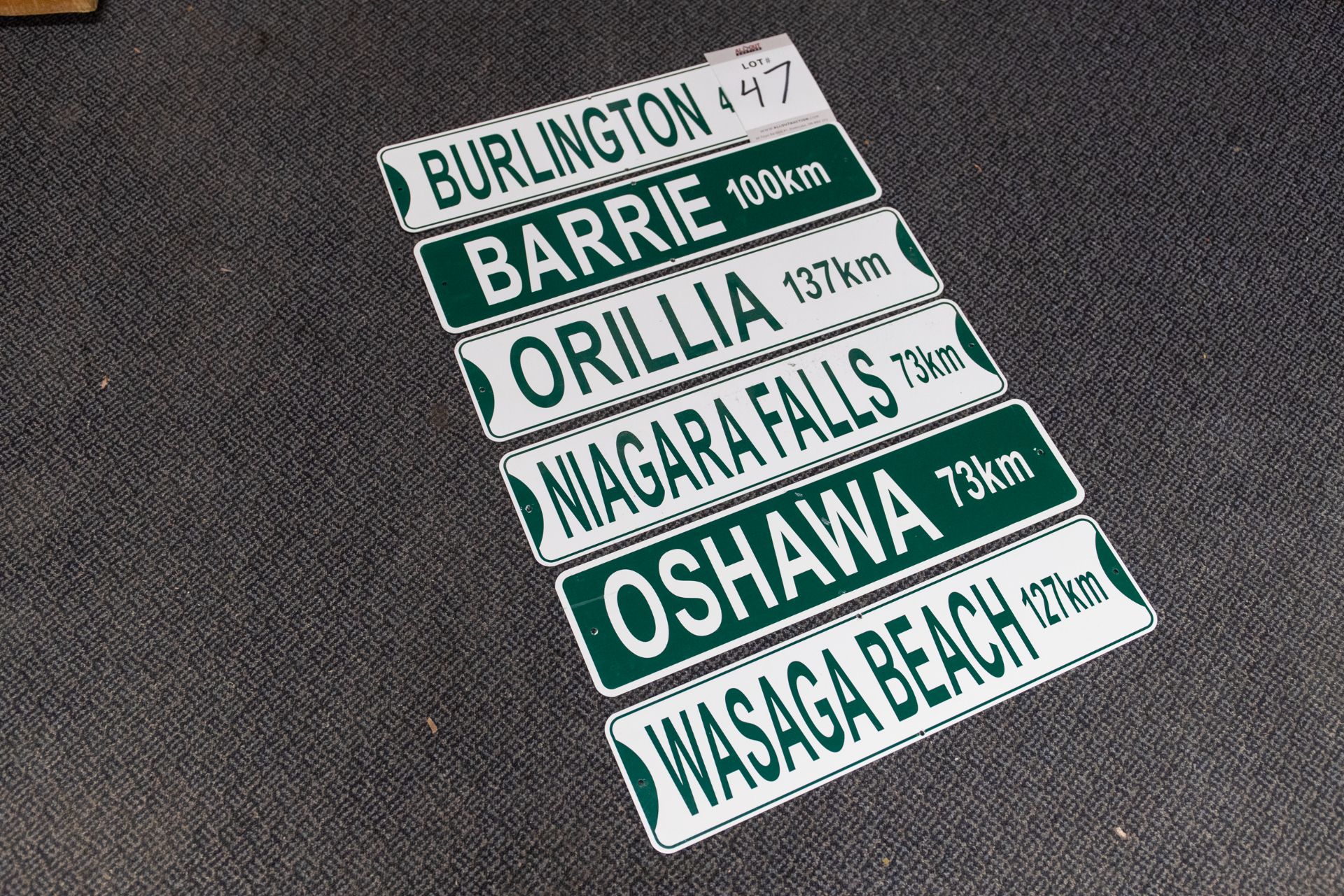 6 ONTARIO CITY DESTINATION SIGNS