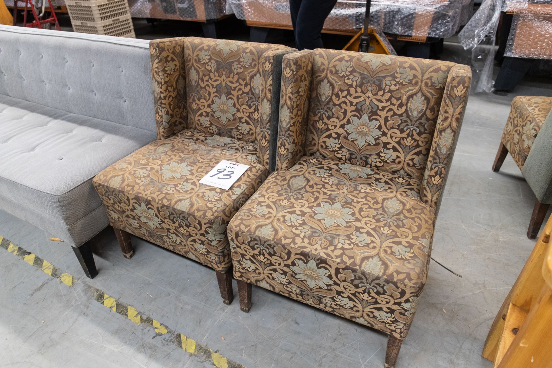 2 UPHOLSTERED LOUNGE CHAIRS