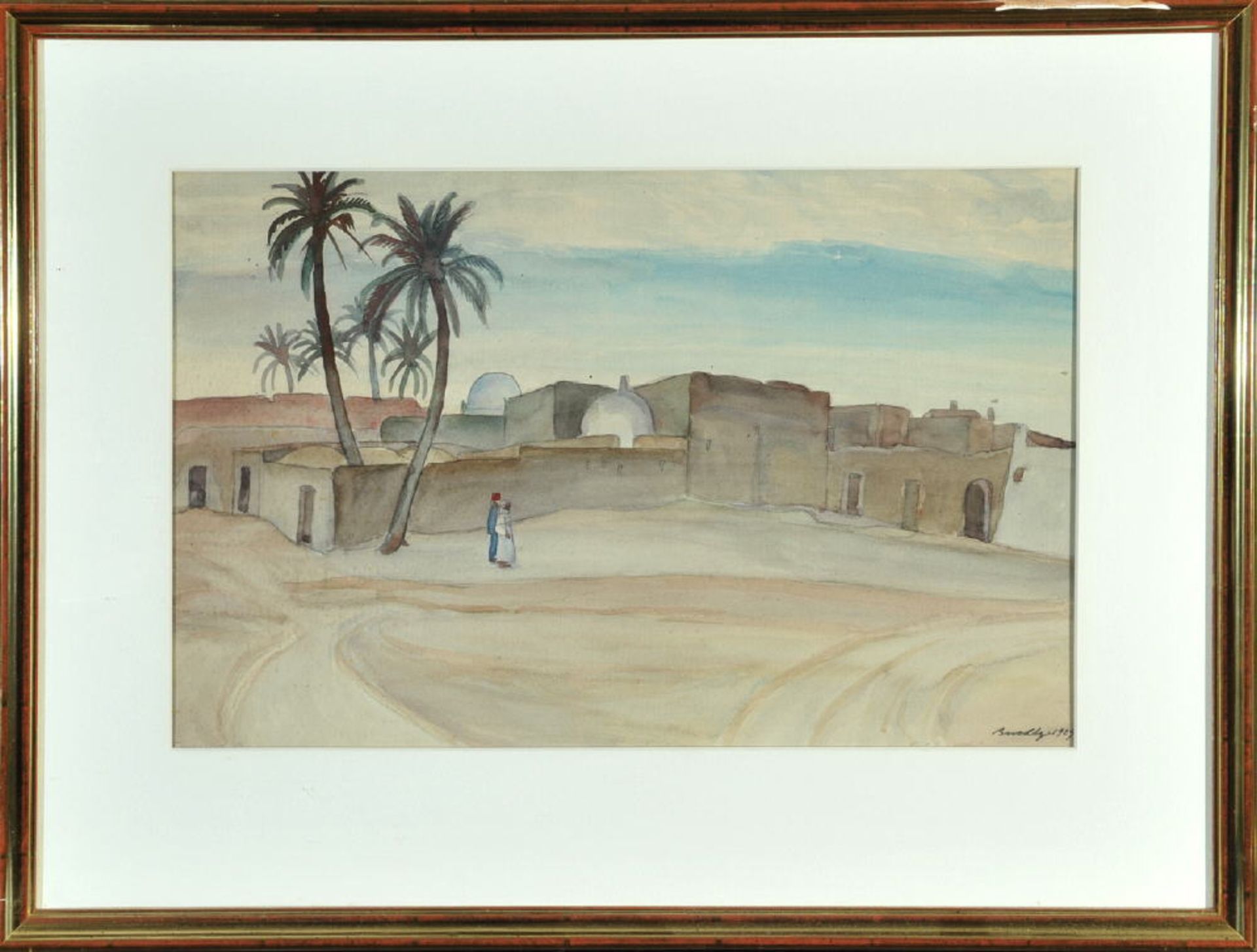 Buchty, Josef, 1896 Aachen - 1966 Garmisch-PartenkirchenAquarell, 29 x 45 cm, " Orientalische