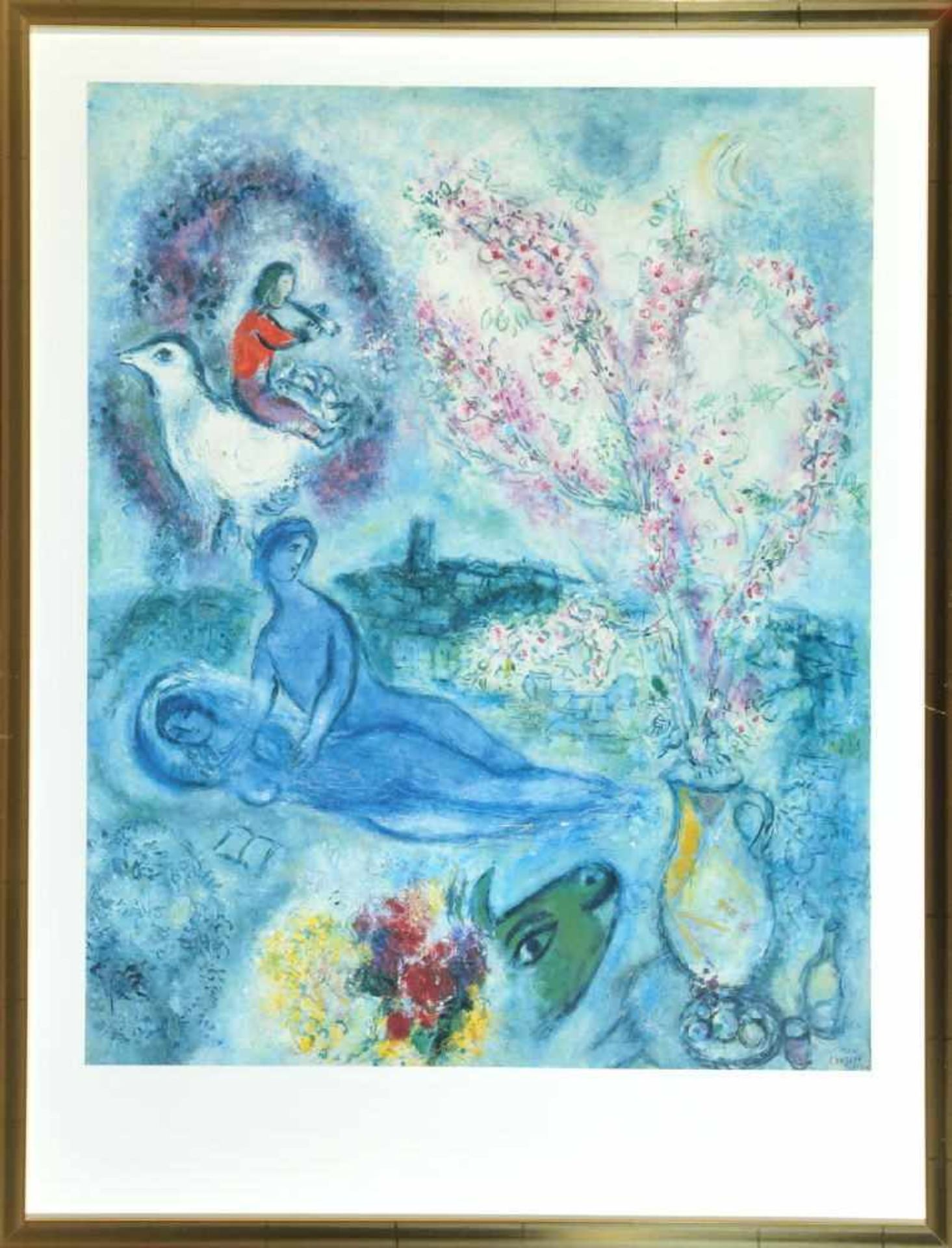Chagall, Marc, 1887 Vitebsk - 1985 Saint-Paul-de-VenceFarbserigraphie, 65 x 52 cm, " Les