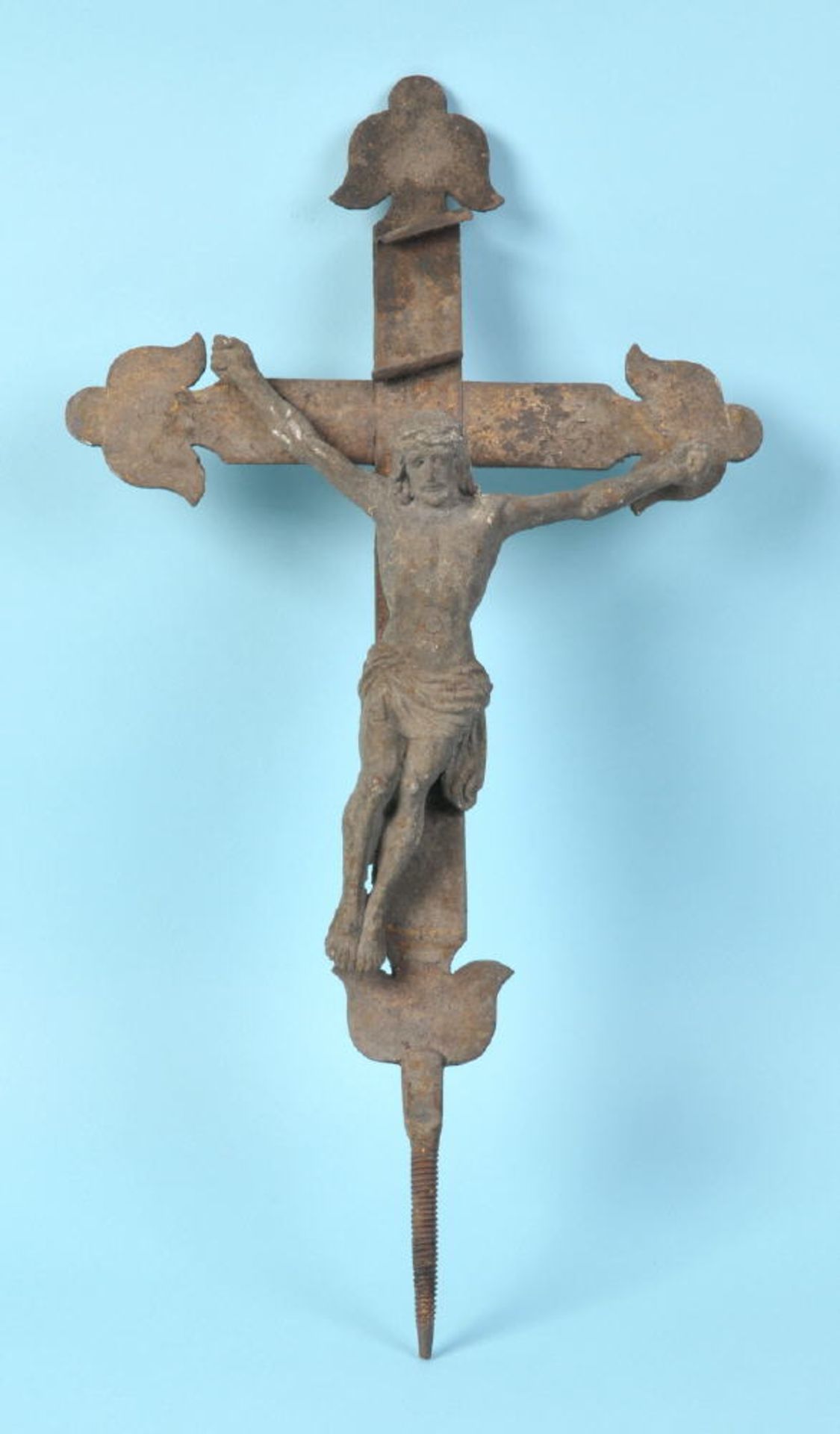 Christus-Korpus mit KreuzEisen, korrodiert, H= 47 cm