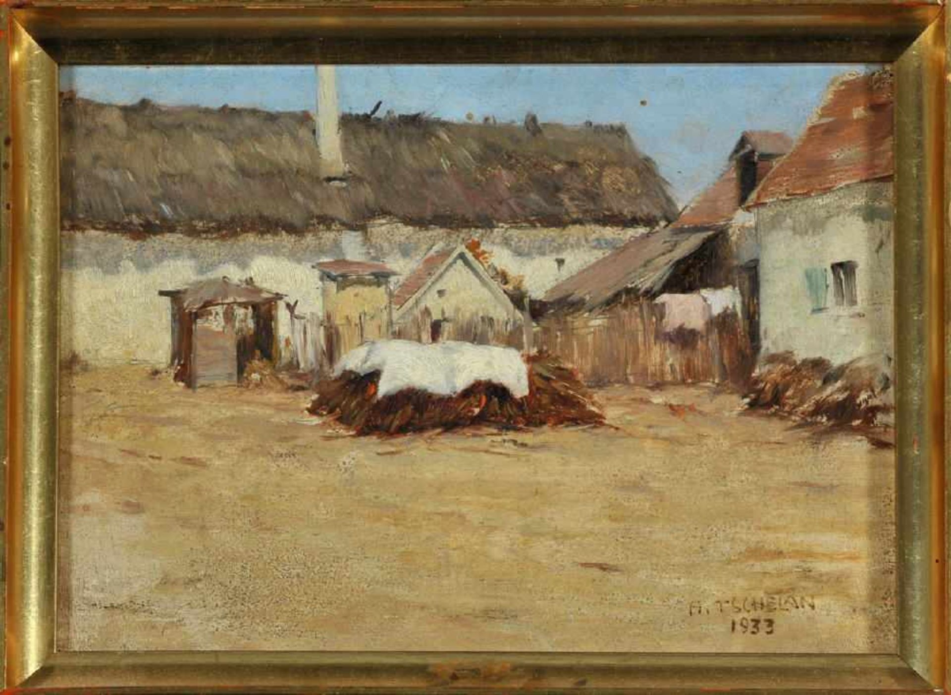 Tschelan, Hans, 1873 - 1964 WienÖl/Sperrholzplatte, 15 x 20,5 cm, rücks. betit. " Ungarisches