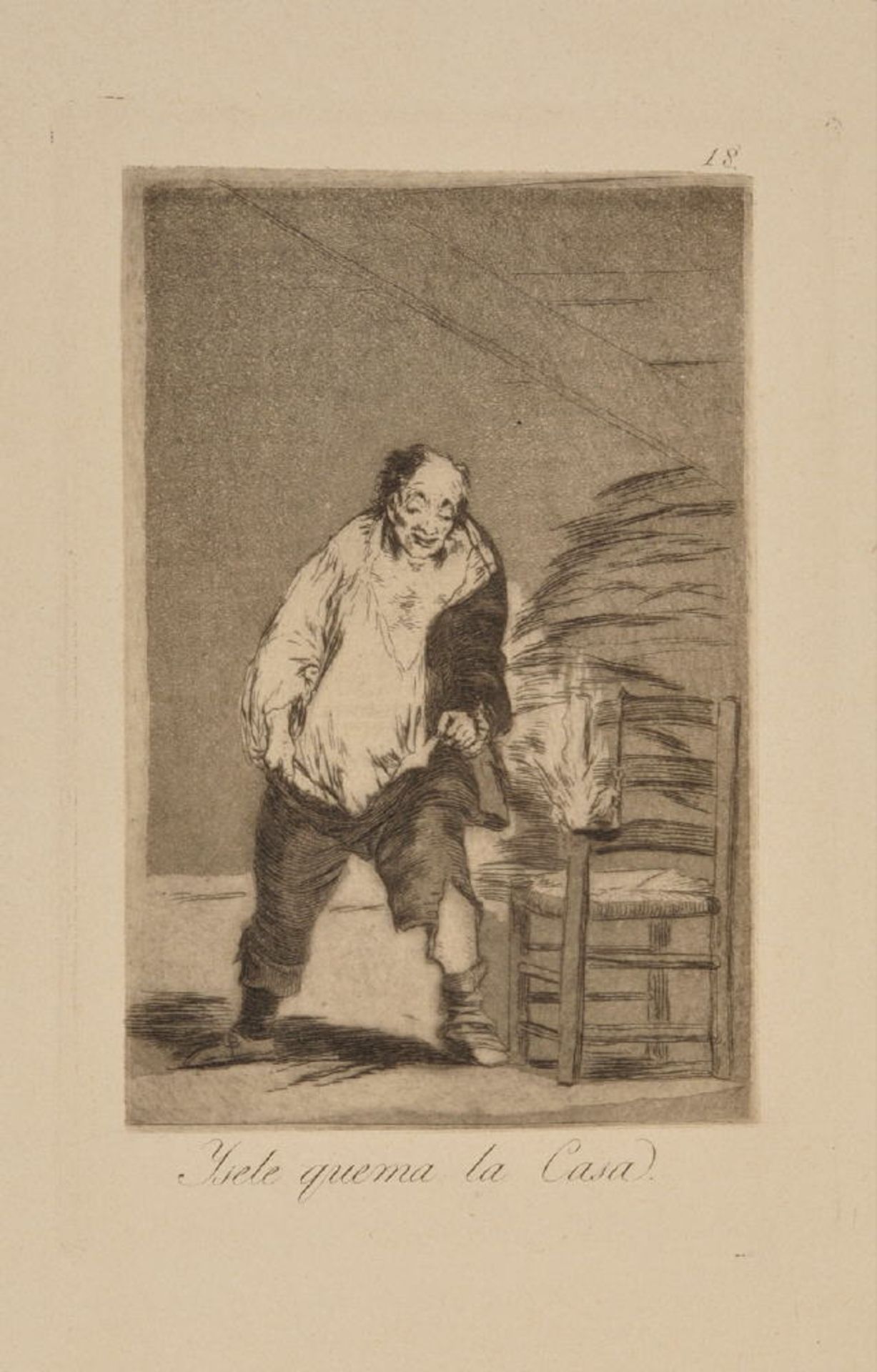 Goya (y Lucientes), Francisco de, 1746 Fuendetodos - 1828 BordeauxAquatintaradierung, ca. 18,5 x