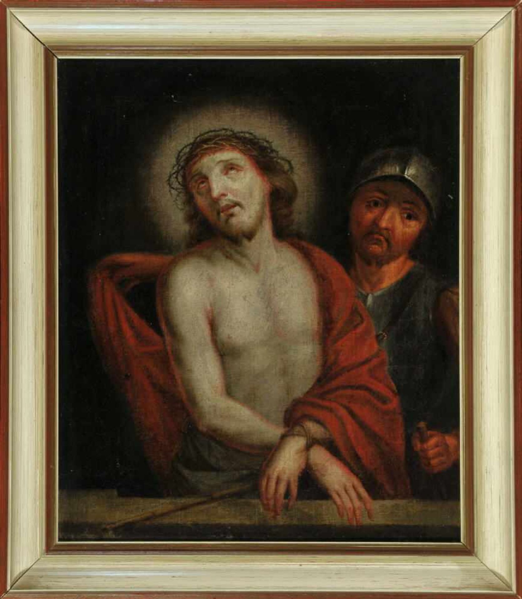 Bildnismaler des 17. Jh.Öl/Lwd, doubl., 46 x 37,5 cm, " Ecce homo "