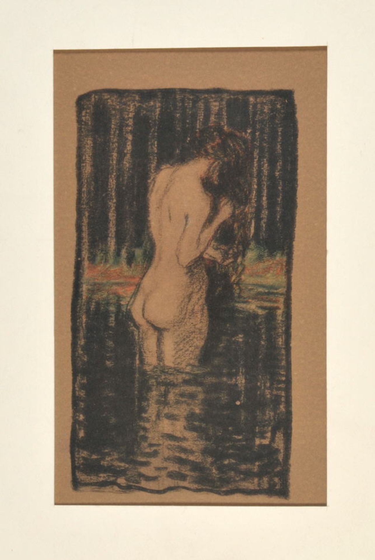 Hofmann, Ludwig von, 1861 Darmstadt - 1945 PillnitzFarblichtdruck, 15,5 x 8,5 cm, betit. "