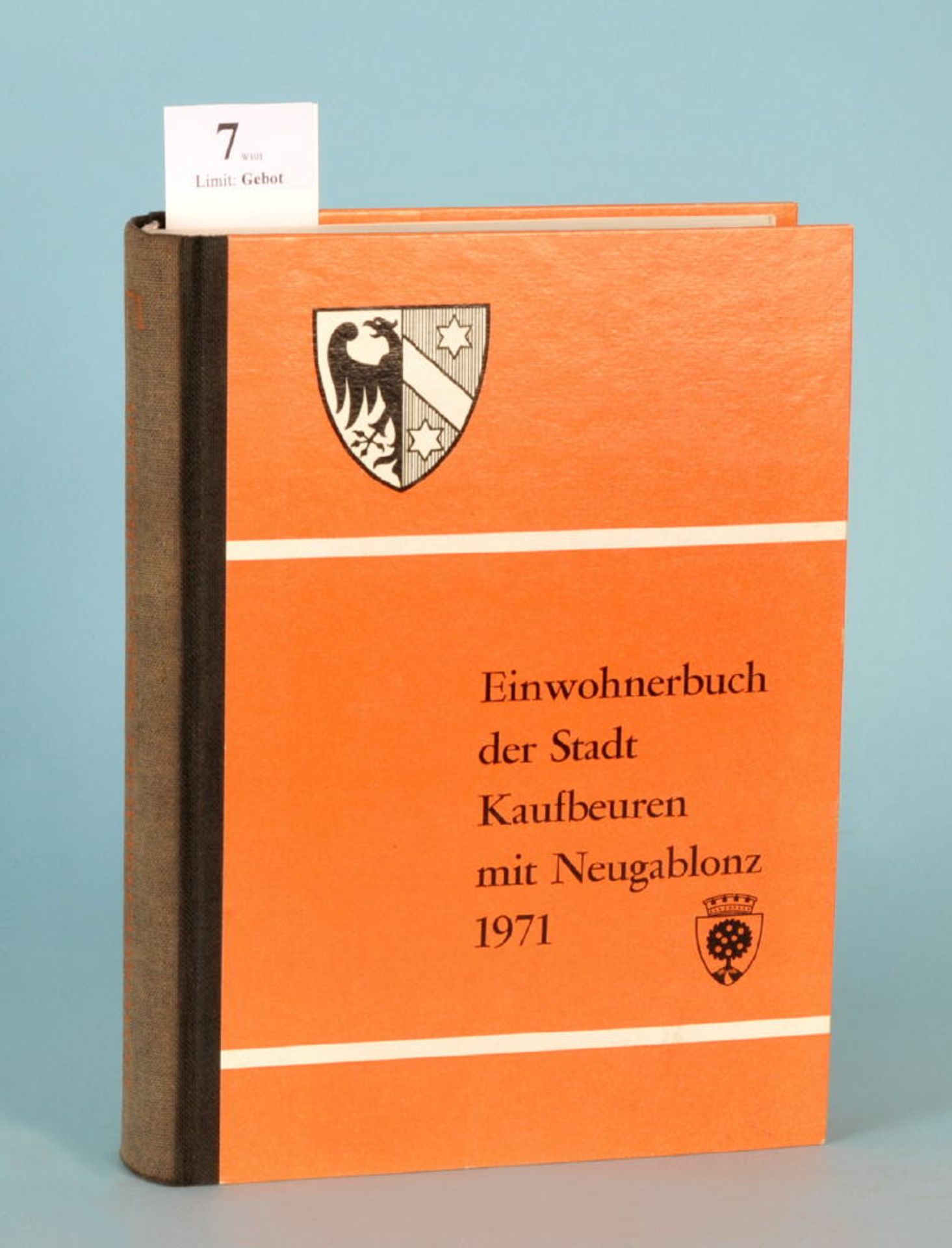 Einwohnerbuch der Stadt Kaufbeuren mit Neugablonz 1971558 S., Allgäuer Zeitungsvlg., Kempten,