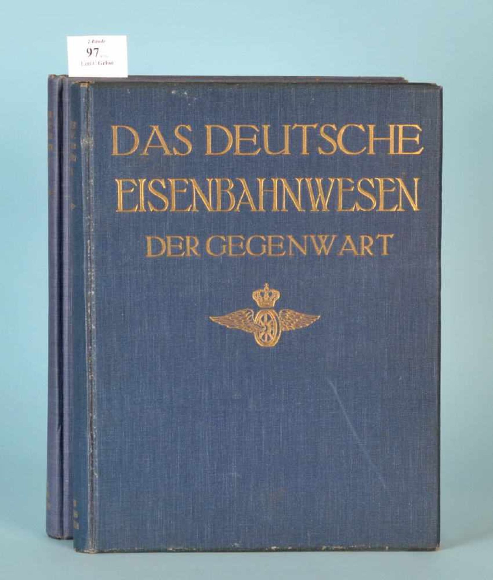 Das Deutsche Eisenbahnwesen der Gegenwart, 2 Bändezahlr., teilw. farb. Abb., Kartenbeilage fehlt,