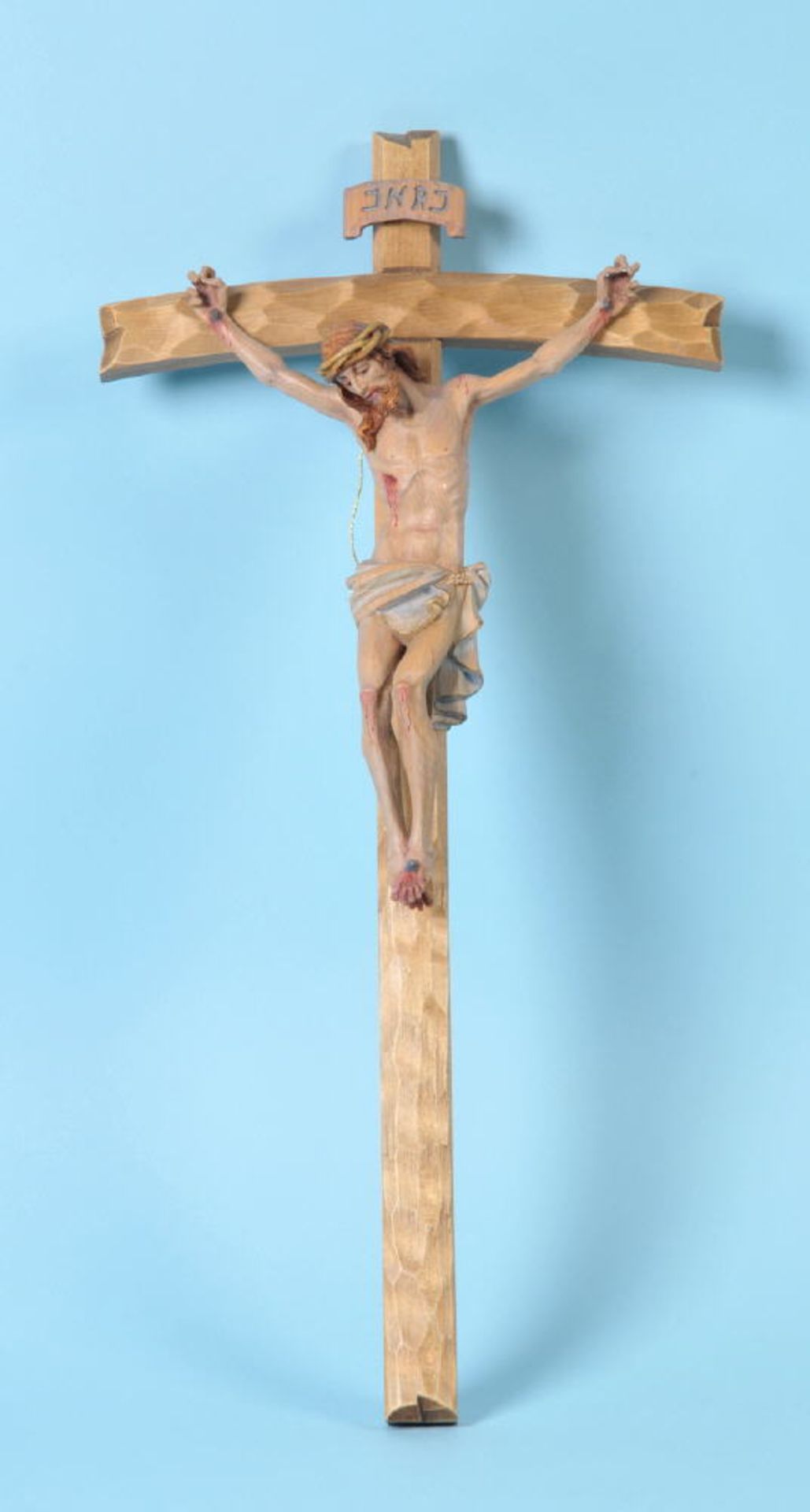 Christus-Korpus mit KreuzHolz, farbig gefasst, H= 57 cm