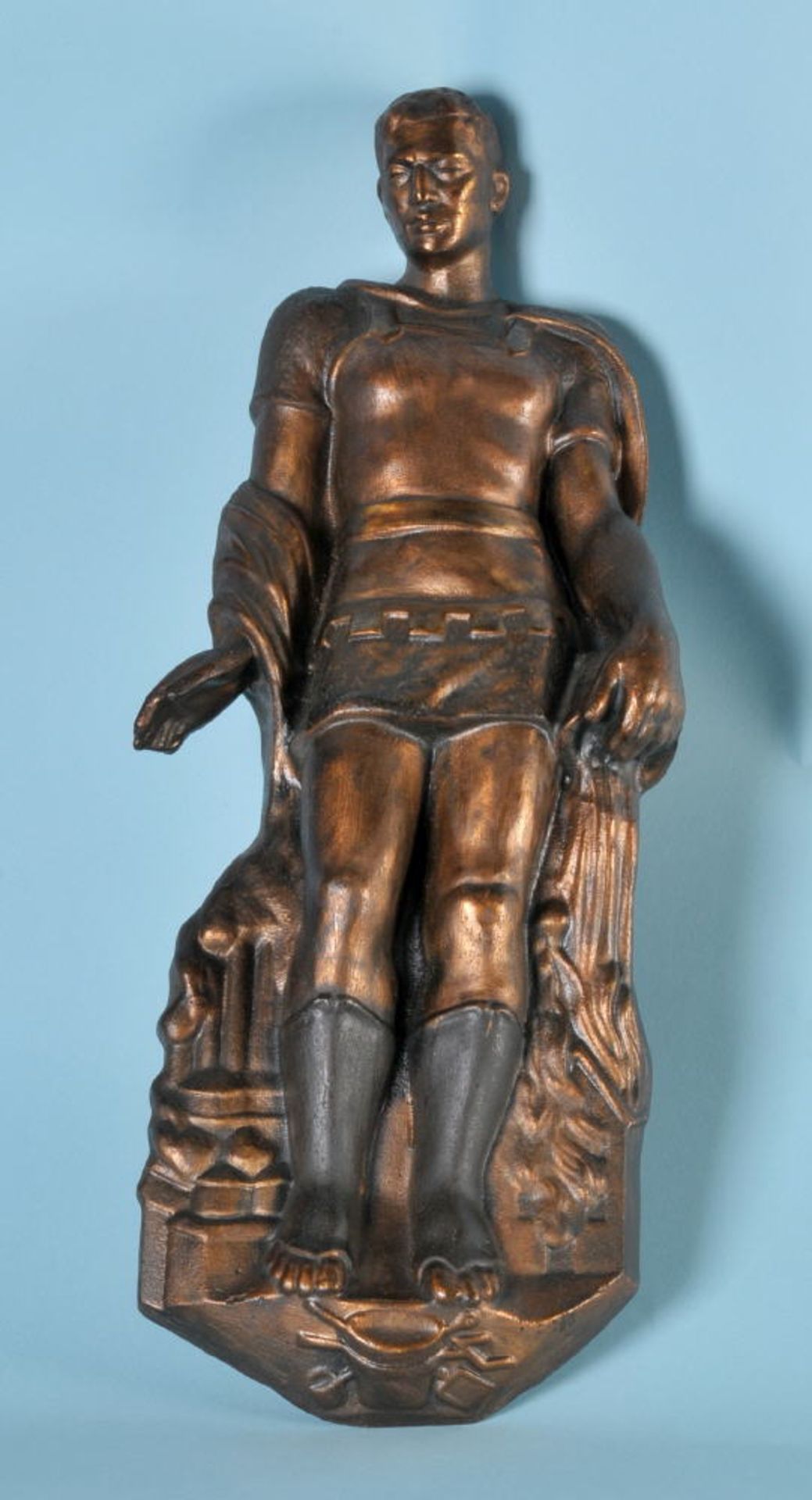 Wandrelief - Hl. FlorianBronze, dunkel patiniert, H= 52,5 cm