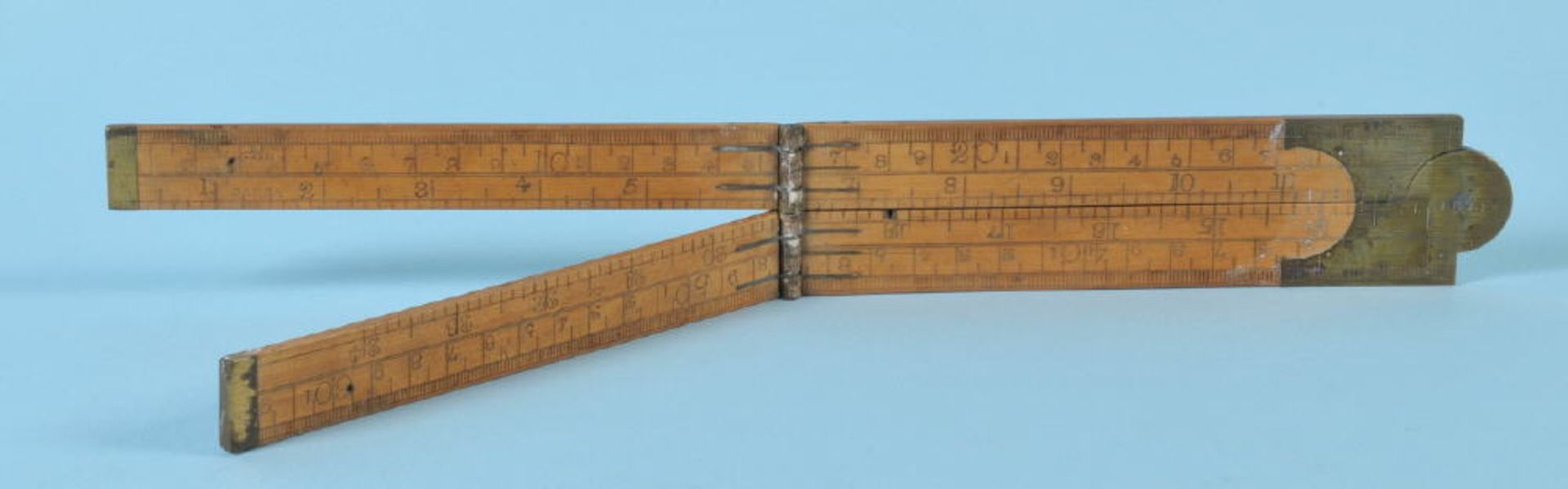 ZollstockHolz, Messingmontierung, L= 62,5 cm, um 1900
