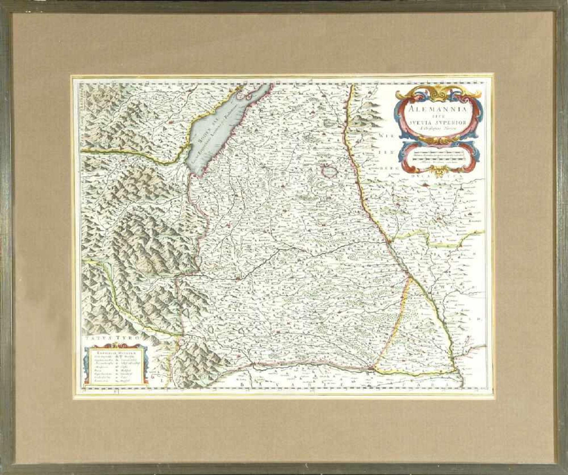 Landkarte "Alemannia sive Suevia Superior (Oberschwaben)"