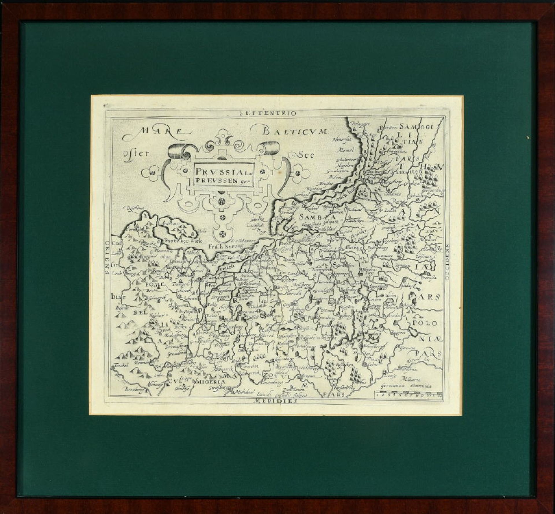 Landkarte "Preussen (Prussia)"Kupferstich, 27 x 31,5 cm, 17./18. Jh., RLandkarte "Preussen (