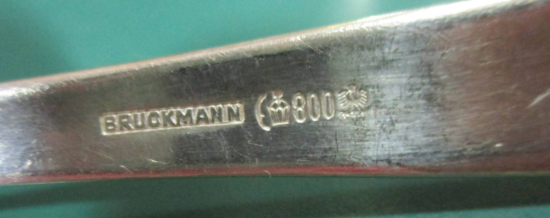 Fischbesteck, 12 Teile "Bruckmann"800 Silber, 598 g, je 6 Messer u. GabelnFischbesteck, 12 Teile " - Image 4 of 4