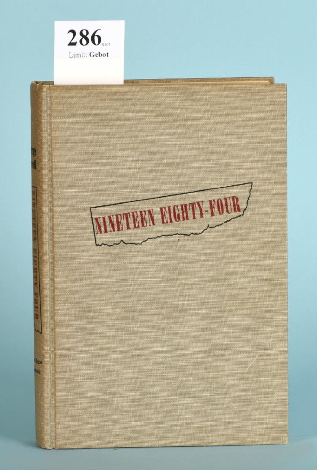 Orwell, George "Nineteen eighty-four"engl. Sprache, 314 S., bei Harcourt, Brace and Co., New York,