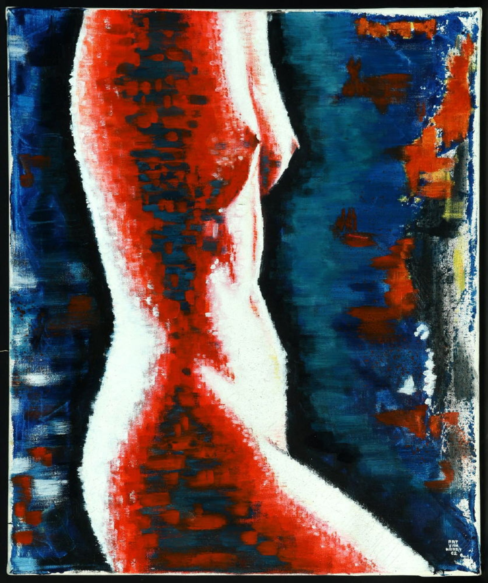 Aktmaler des 20. Jh.Öl/Lwd, 60 x 50 cm, " Weiblicher Torso ", u.r. sign. "Art van Harry", dat. (19)