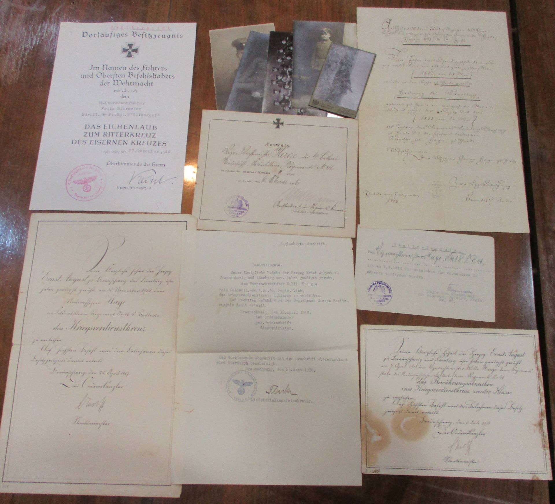 Dokumente, Konvolutu.a. Verleihungsurkunden, Besitzzeugnisse, Handschreiben, meist 3. Reich, im - Image 13 of 13