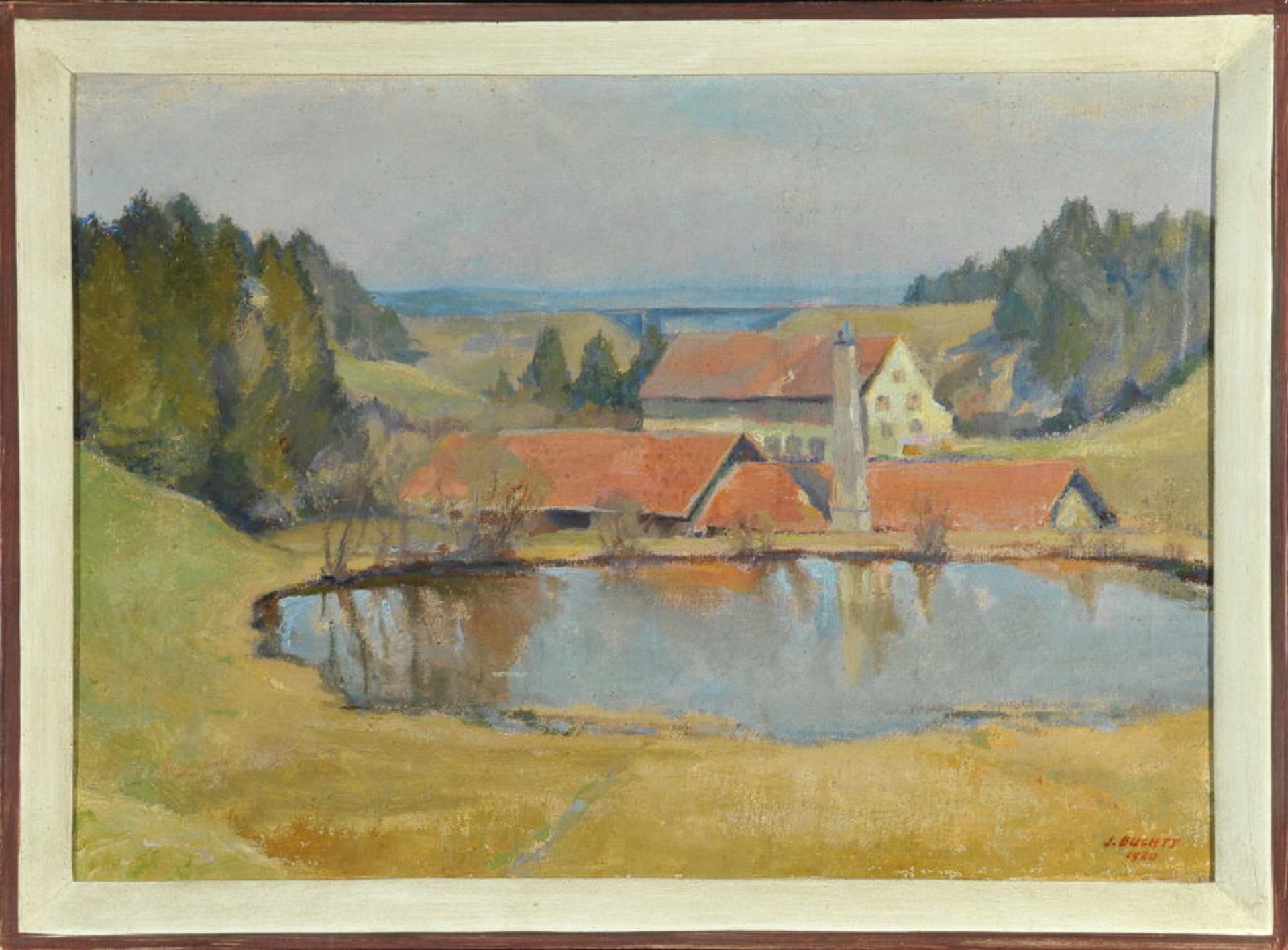 Buchty, Josef, 1896 Aachen - 1966 Garmisch-PartenkirchenÖl/Lwd, 43 x 60 cm, rücks. betit. "