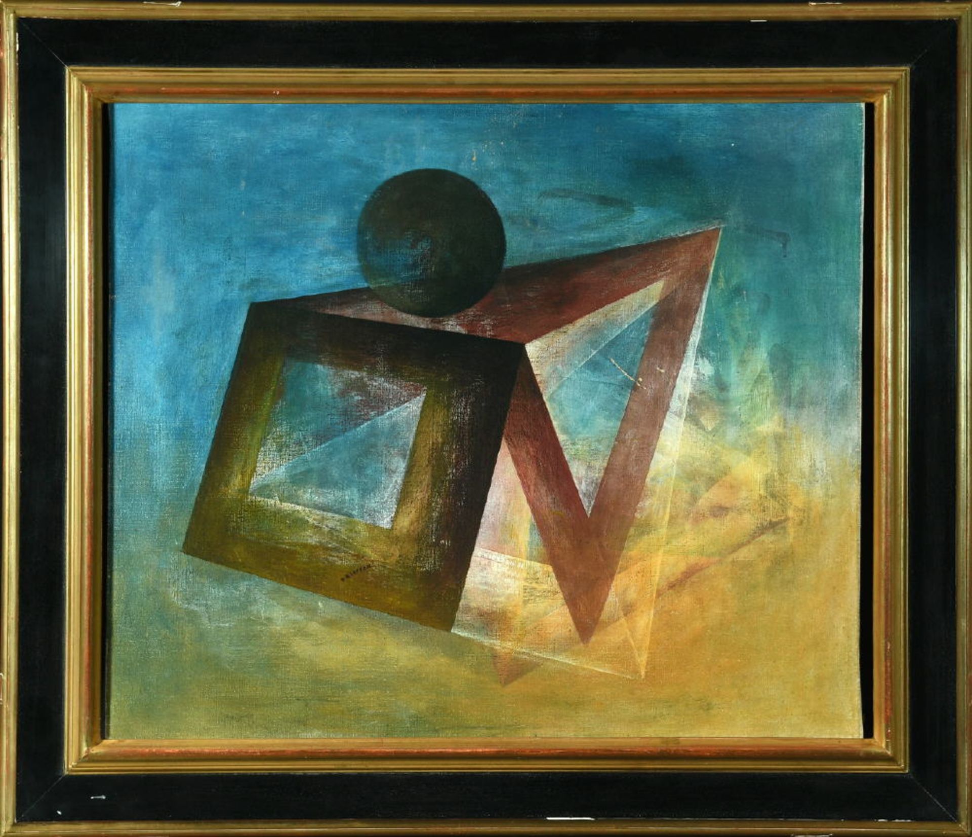 Driessen, Else, 1912 - 1981Öl/Lwd, 61 x 71 cm, rücks. betit. " Im Ziel ", u. zweimal sign., dat. (