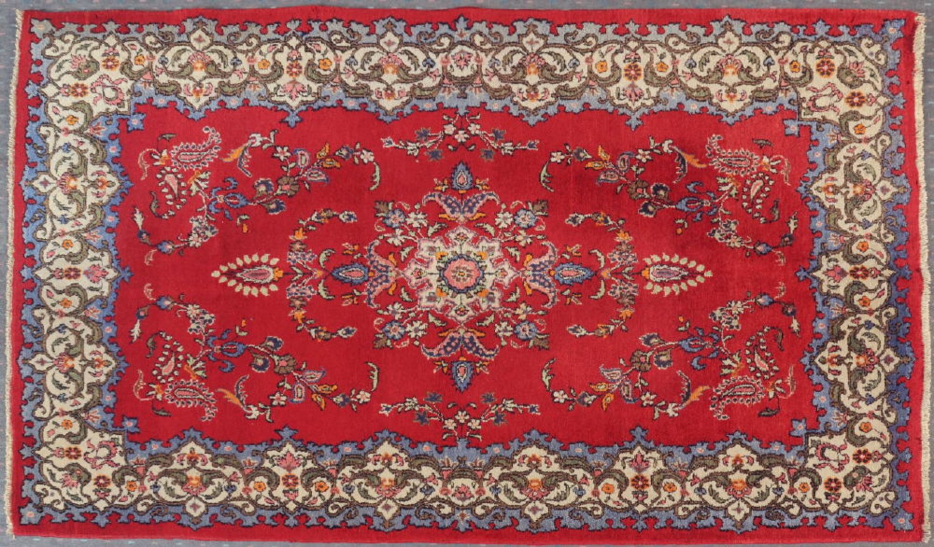Kirman-Royal, Persien, 134 x 204 cmälter, feine Knüpfung, Wolle, rotgrundig, mehrfarb.