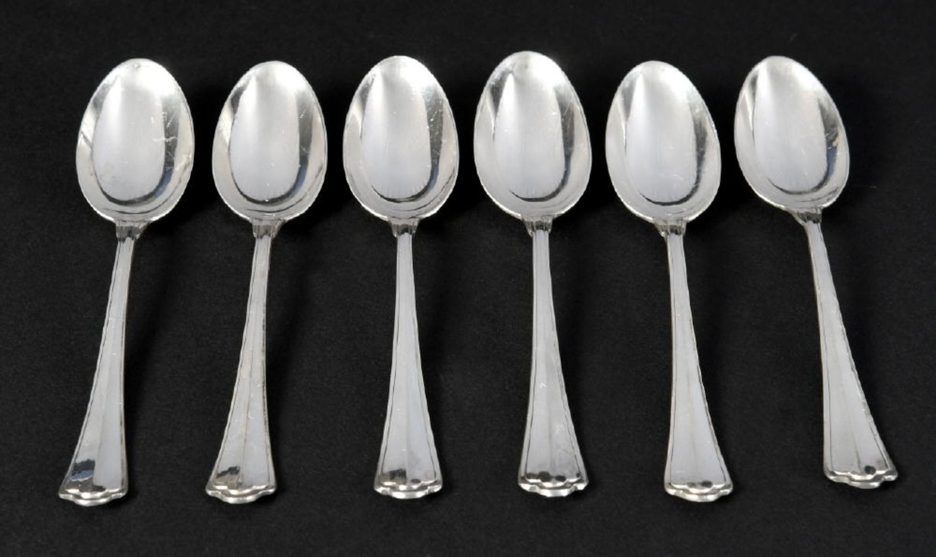 Moccalöffel, 6 Stück800 Silber, 48 g, L= 10 cmMoccalöffel, 6 Stück800 Silber, 48 g, L= 10 cm