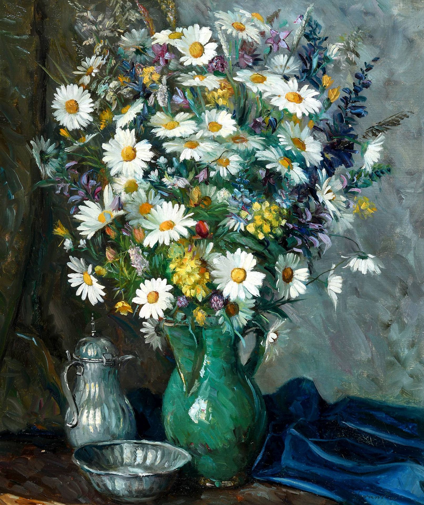 Brandt, Willem Johan, 1889 Haarlem - 1953 AmsterdamÖl/Lwd, 60 x 51 cm, " Wiesenblumen in einem - Bild 7 aus 7