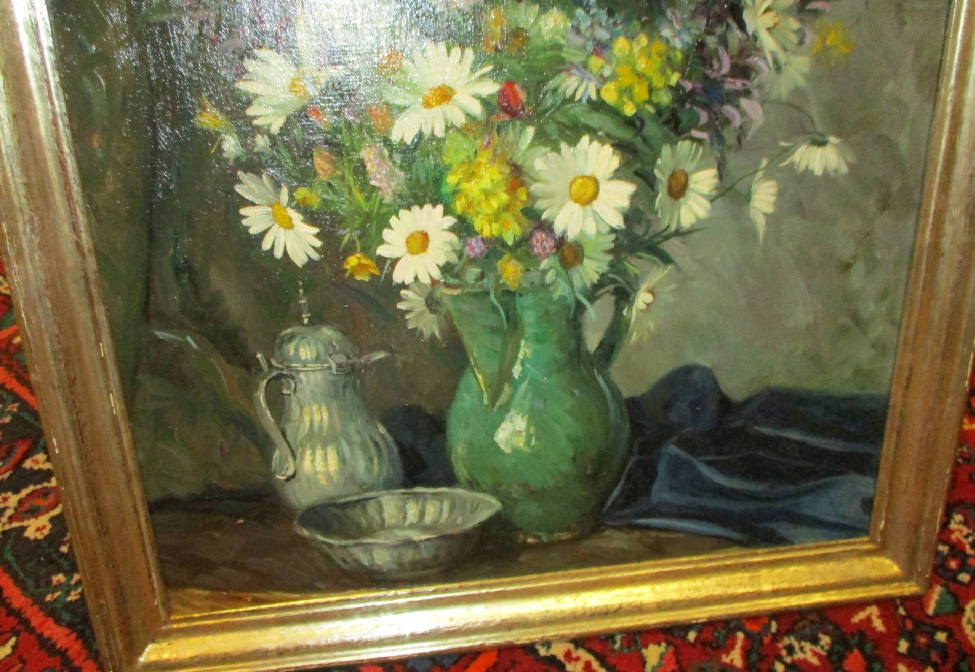 Brandt, Willem Johan, 1889 Haarlem - 1953 AmsterdamÖl/Lwd, 60 x 51 cm, " Wiesenblumen in einem - Bild 3 aus 7