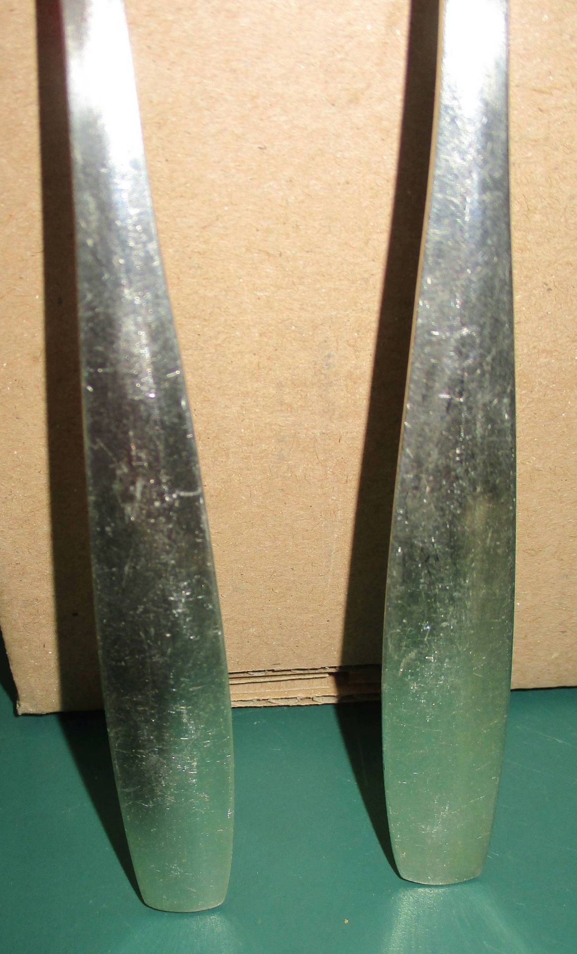 Fischbesteck, 12 Teile "Bruckmann"800 Silber, 598 g, je 6 Messer u. GabelnFischbesteck, 12 Teile " - Image 2 of 4