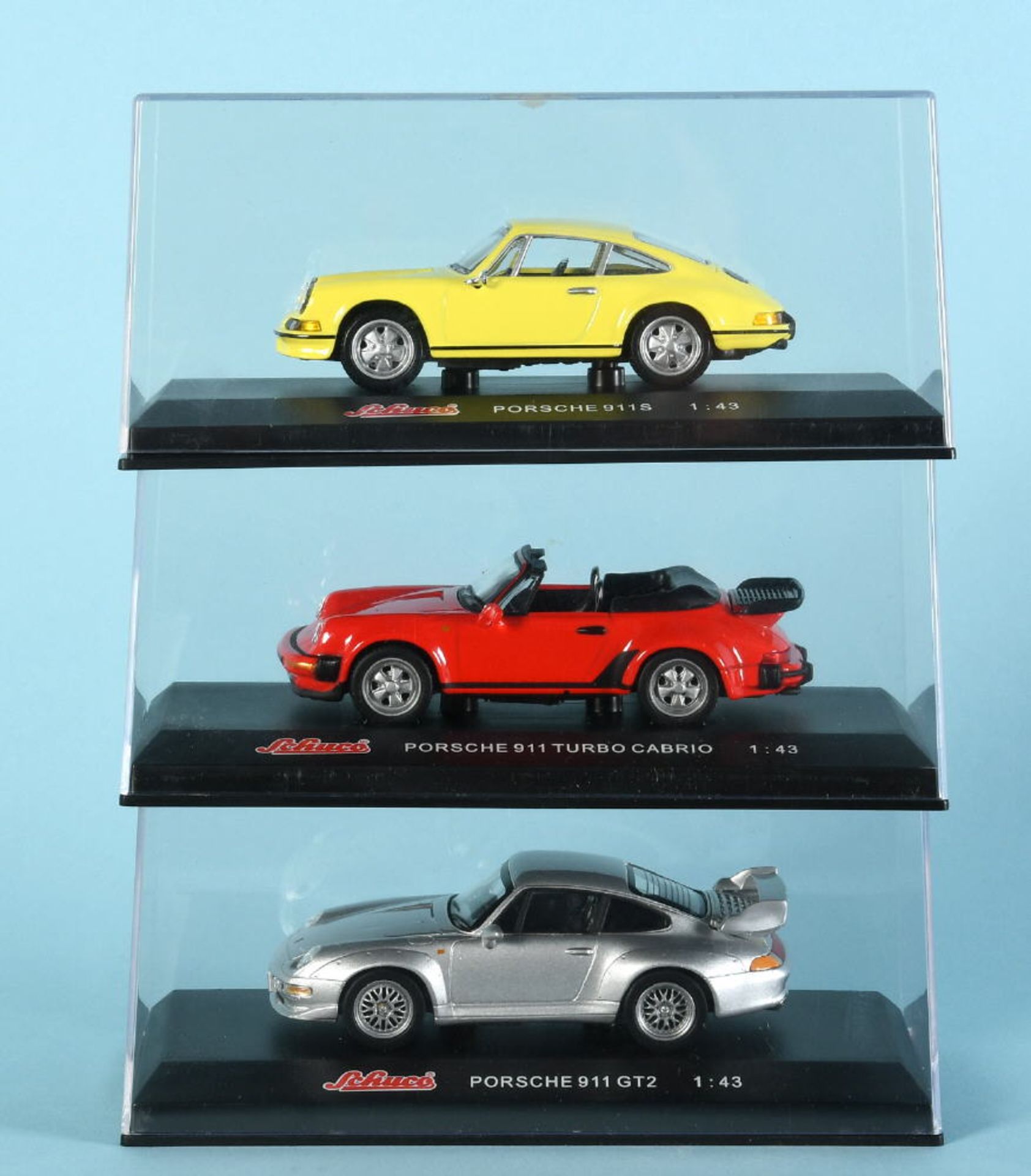 Schuco - Modellautos, 3 Stück "Porsche GT"